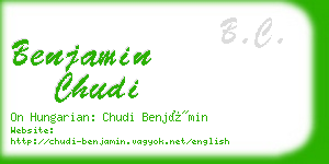 benjamin chudi business card